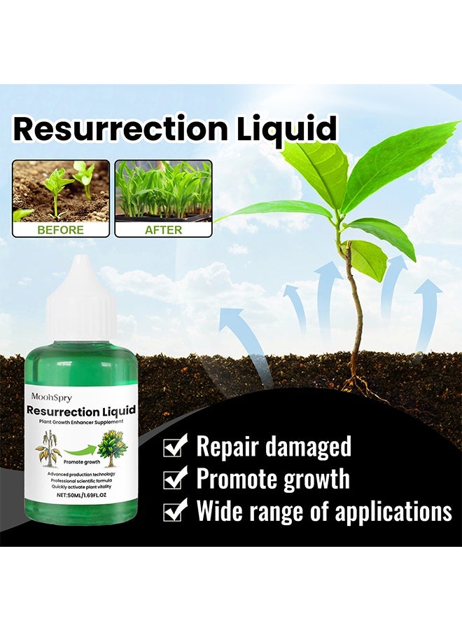 MOONSPRY Resurrection Liquid Plant Growth Enhancer 50ml, Liquid Fertilizer for Seedlings, Rooting Hormones for Cuttings, Plant Growth Supplement for Indoor & Outdoor Potted Plants - Image 4