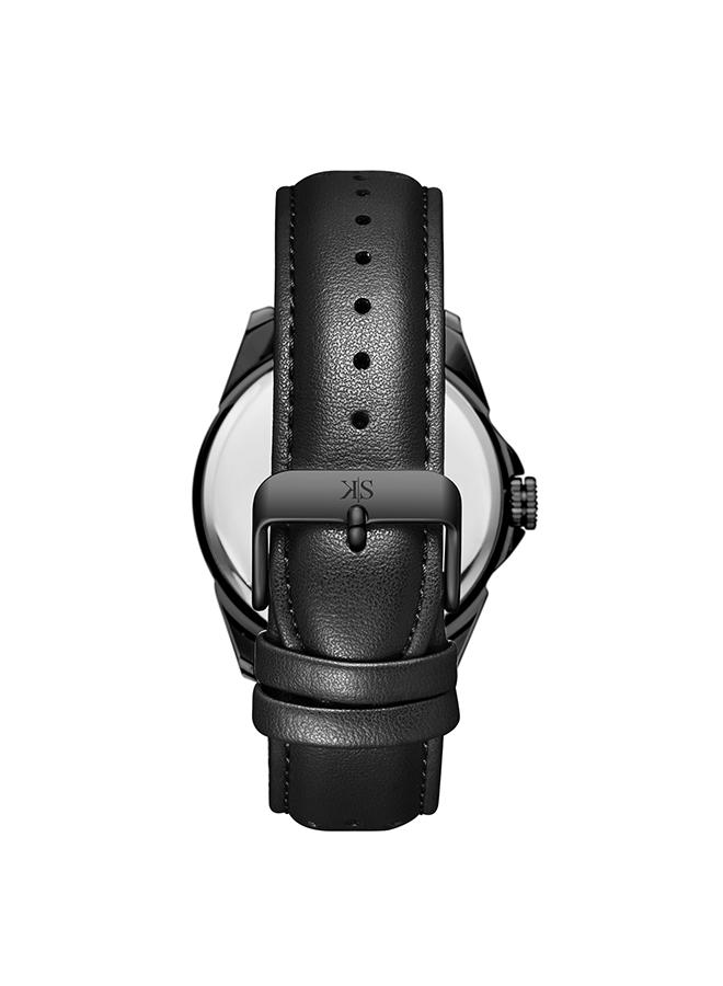 كينيث سكوت ساعة كينيث سكوت رجالي بعقارب وسوار جلد أسود - Image 3