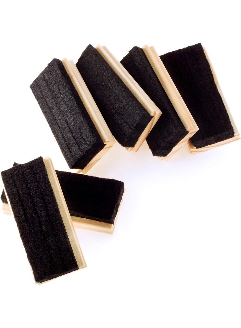 U_star 6 Pack Chalkboard Erasers Premium Wool Felt Eraser Dustless Wood Chalk Eraser Blackboard Eraser Cleaner for Teachers and Kids - Image 1
