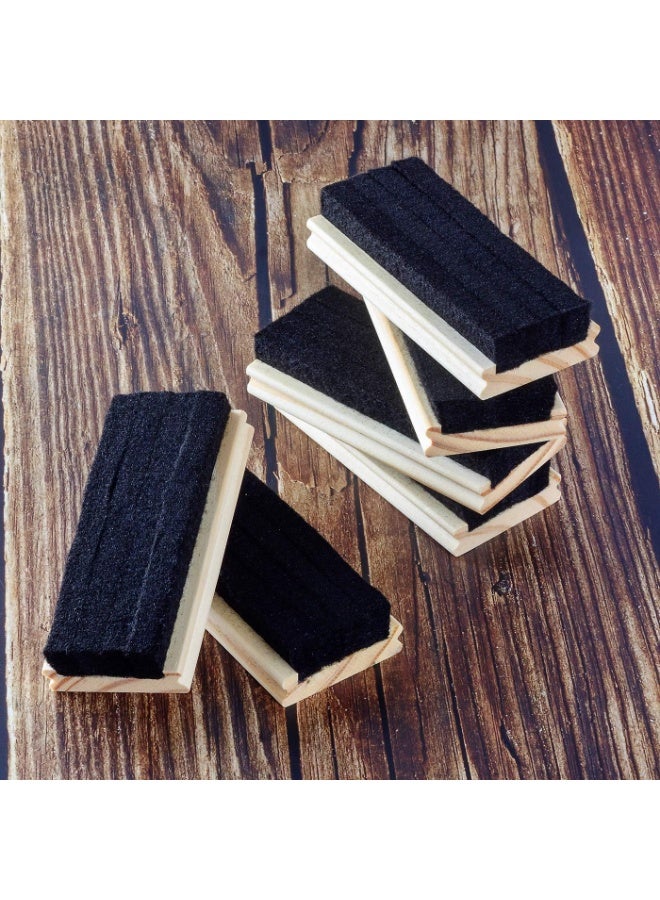 U_star 6 Pack Chalkboard Erasers Premium Wool Felt Eraser Dustless Wood Chalk Eraser Blackboard Eraser Cleaner for Teachers and Kids - Image 4
