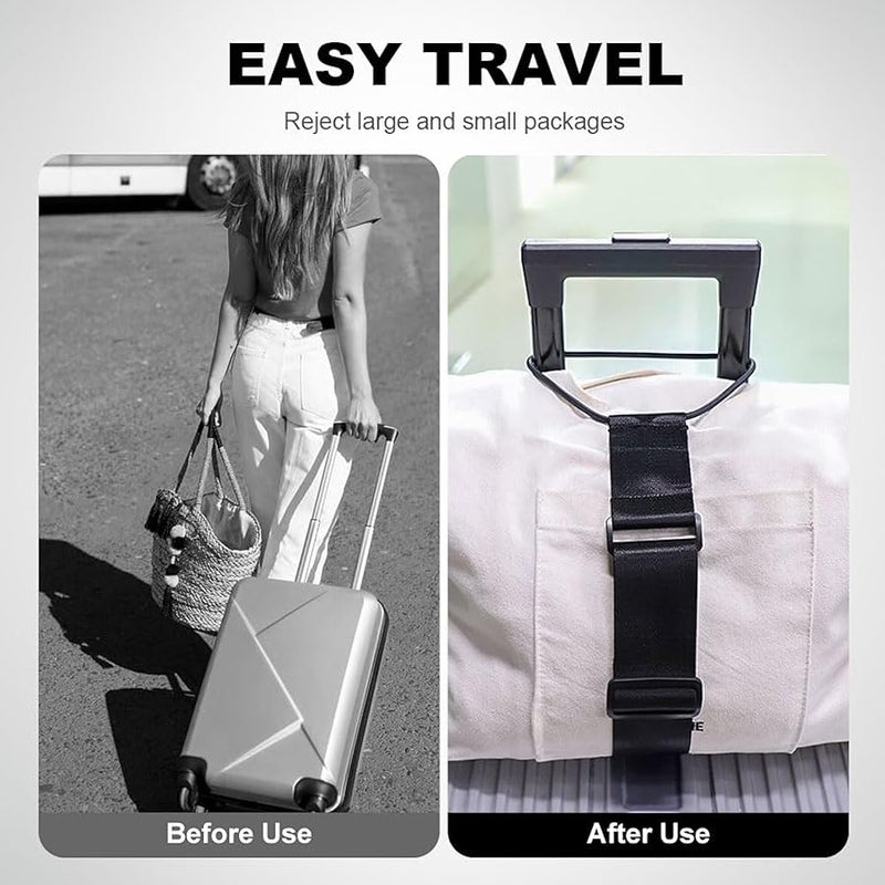 2026 New Flexible and Adjustable Luggage Strap, Multi Use Strong Adjustable Luggage Connector Straps, Upgrade Elastic Fastening Belt for Luggage Strap, Add a Bag Easy to Travel Suitcase (2, Colorful) - Image 4