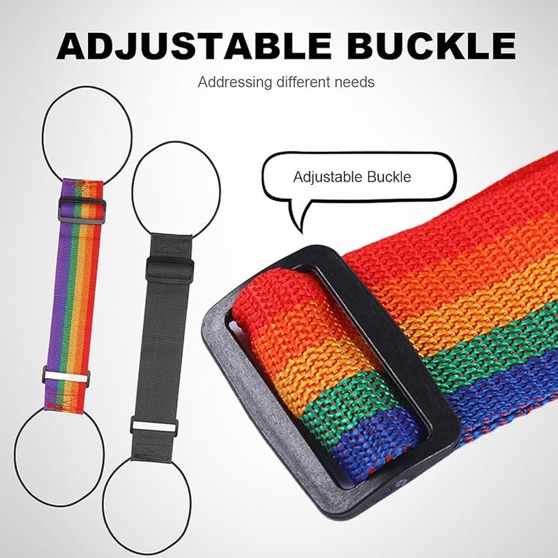 2026 New Flexible and Adjustable Luggage Strap, Multi Use Strong Adjustable Luggage Connector Straps, Upgrade Elastic Fastening Belt for Luggage Strap, Add a Bag Easy to Travel Suitcase (2, Colorful) - Image 3