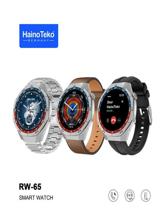 Haino Teko Haino Teko GT5 Pro RW-65 Smart Watch With 3 Pairs Strap Multicolor  - Image 3