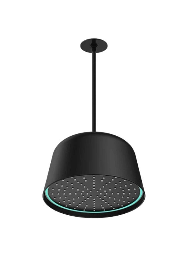 Al-Thuraya ceiling rain shower, 30 cm size – self‑powered LED lighting (matte black) - Image 2