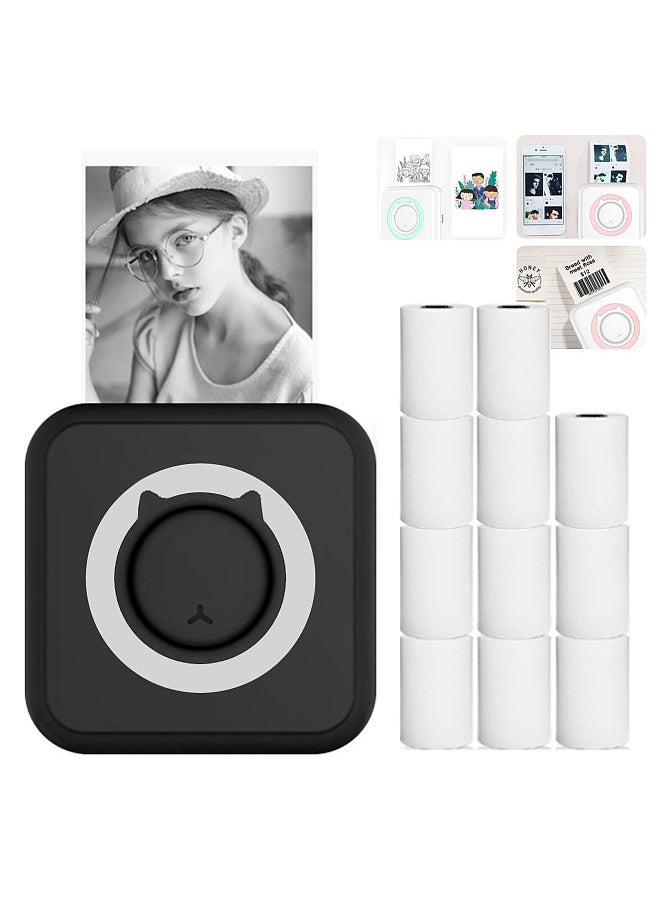 Generic - All-in-one Photo Printer Multifunction Portable Printer Wireless Instant Mini Printer Support BT Connection for Smartphone with 11 Paper Rolls 57mm Compatible with iOS Android - Image 1