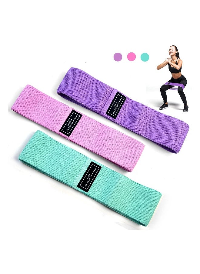 FLOWING Resistance Bands Exercises for Legs Wide Nylon Fabric, 3 Resistance Levels Bands  - Image 1