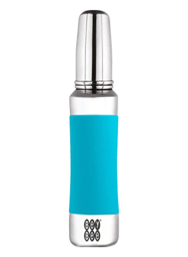Bey Bee BeyBee Stainless Steel Baby Feeding Bottle with 304 Food Grade Stainless Steel | No Plastic No Leakage, Silicone Grip with Internal ml Marking (2 Extra Nipple Free) | 240 ml | Odour Free | Blue - Image 1