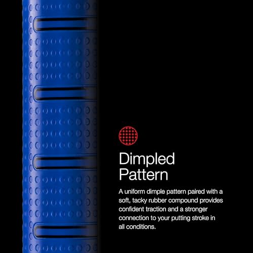 Golf Pride Zero Taper Putter Grip - Parallel Style Design for Consistent Hand Feel - Flat Paddle Horseshoe Shape - Dimpled Surface Texture - Medium 58 R Core - Blue - For Men & Women - Image 4