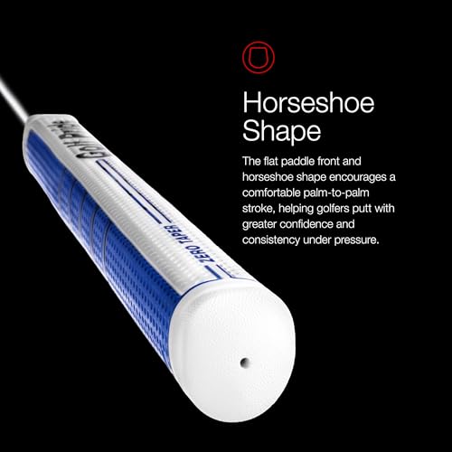 Golf Pride Zero Taper Putter Grip - Parallel Style Design for Consistent Hand Feel - Flat Paddle Horseshoe Shape - Dimpled Surface Texture - Medium 58 R Core - Blue - For Men & Women - Image 5