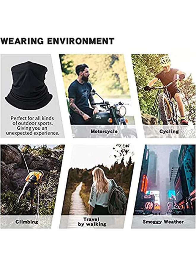 GROIC 3-Pieces Neck Gaiter Mask with Ear Loops for Men Women Bandana Face Cover Scarf Cycling Outdoors Sports Soft Elasticity Quick-dry with Cooling Ice Silk Arm Sleeves Summer UV Sun Protection  "  - Image 4