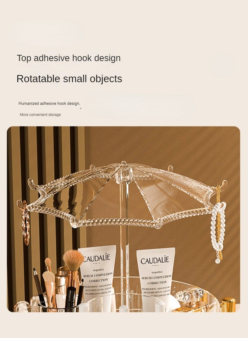 جديد مستحضرات التجميل مربع 360 درجة دوارة شفافة قابلة للفك طاولة مستحضرات التجميل أحمر الشفاه مستحضرات التجميل مربع حاوية - Image 4