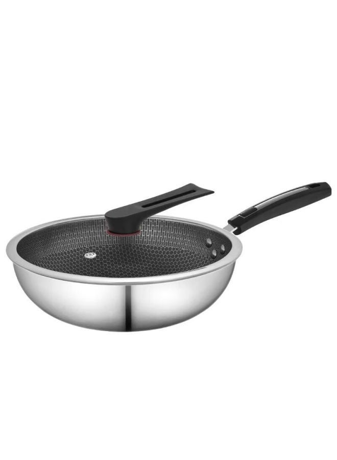 Debo Iron Wok Pan 32cm Non-stick Versatile Pan With Spatula, Stand-up Lid, Universal Stove Compatible - Meirisa - Image 2