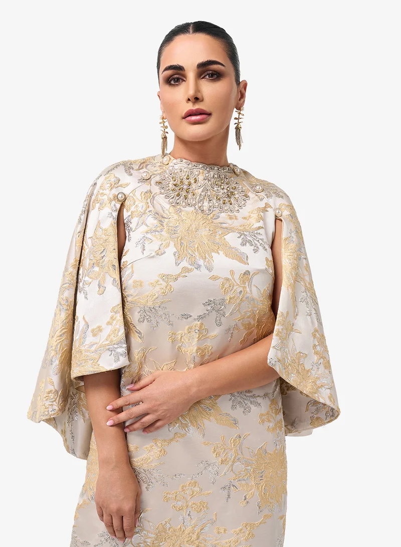 Threadz by Ajooni  Flared Sleeve Midi Dress for Women | Best Price UAE