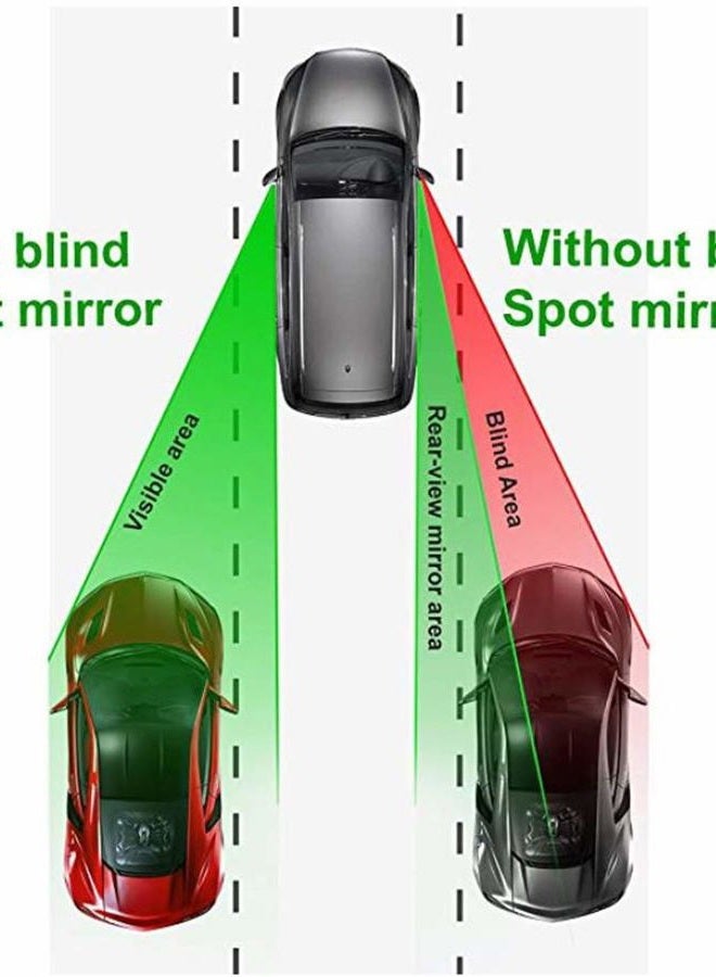Hypersonic Blind Spot Mirror Convex Wide Angle Rear View Car Outside Universal Fit Stick Mirrors - Image 5