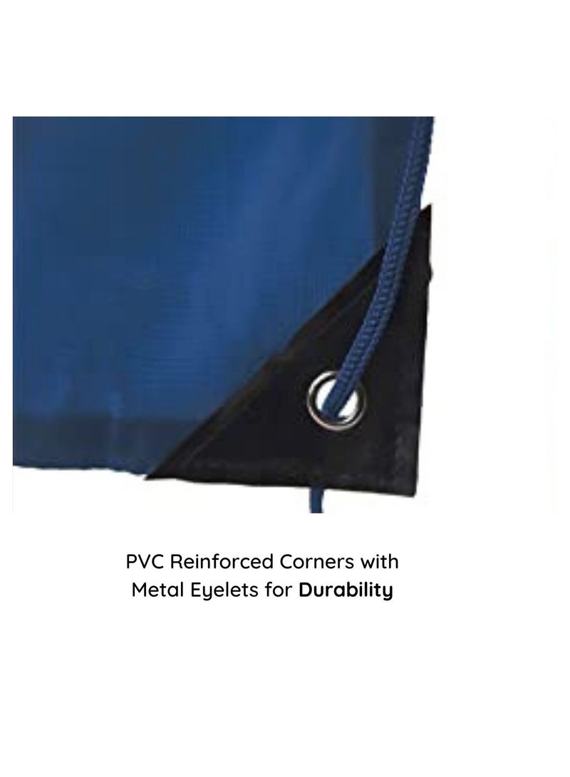 SANTHOME Drastin 210D Polyester Drawstring Bag Lightweight Promotional Tote Adjustable Carry Strings Cinch Sack Gym Sport Traveling String Bag for Men Women - 3 Pack, Navy Blue - Image 5