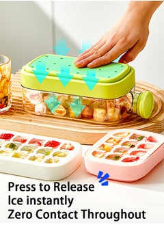 GIFT 3 in 1 Ice Maker Storage Take Away Iced Fruit Drink Water Bottle Cooling Ice Cube Mold 12 Grid Portable for Coffee Americano  - Image 5