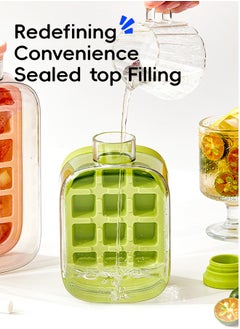 GIFT 3 in 1 Ice Maker Storage Take Away Iced Fruit Drink Water Bottle Cooling Ice Cube Mold 12 Grid Portable for Coffee Americano  - Image 4