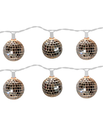 Brite Star 11 ft Disco Ball String Lights  Novelty Christmas Lights with 10 LED Lights for Home Room Dcor