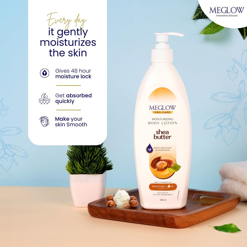 Meglow Combo of Aloe Vera Moisturizing Cold Cream Moisturizer Cream with SPF 15 Protection Shea Butter Body Lotion Best Moisturizer for dry skin - Image 3
