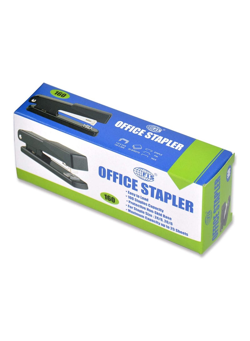FIS Medium Stapler, (L)137 X (W)35 X (H)55 Mm Size, Metal Body, Black Colour - FSSFSM-160 - Image 2