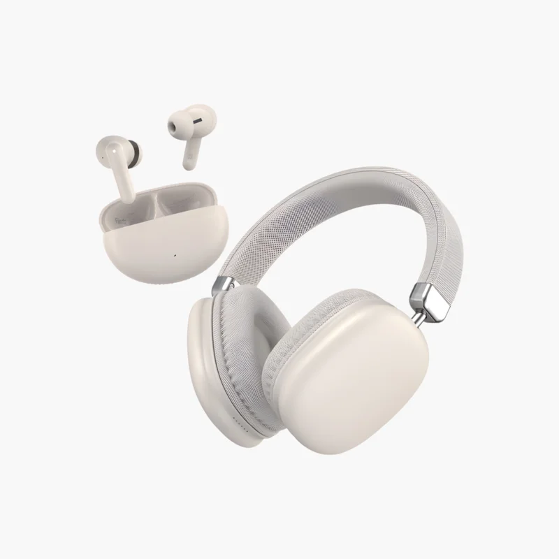 Findz Over-Ear Headphones and Earbuds - White for Gaming