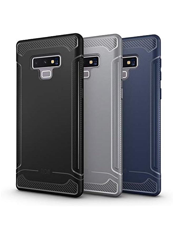 HuHa - Galaxy Note 9 Case, TUDIA [Linn] Ultra Slim Lightweight Carbon Fiber Design Heavy Grip TPU Bumper Protection with Clicky Buttons Case Cover for Samsung Galaxy Note 9 (Gray) - Image 1