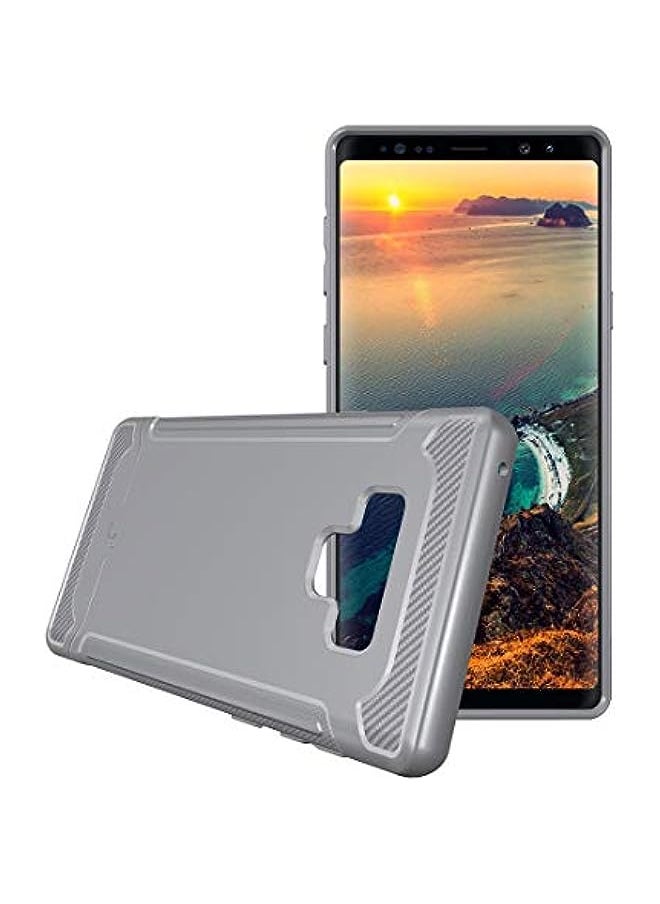 HuHa - Galaxy Note 9 Case, TUDIA [Linn] Ultra Slim Lightweight Carbon Fiber Design Heavy Grip TPU Bumper Protection with Clicky Buttons Case Cover for Samsung Galaxy Note 9 (Gray) - Image 1