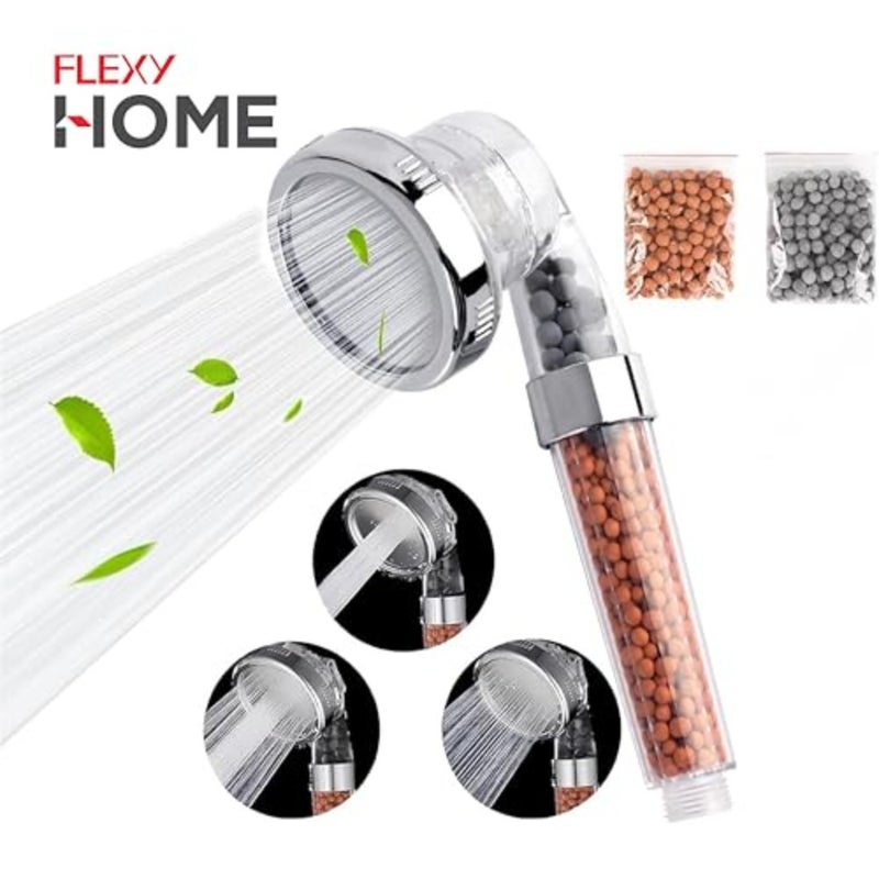 Filtered Shower Head - Experience Pure Water, Radiant Skin Hair. Mineral Balls, Removes Chlorine Impurities. 3 Shower Modes, 200 Pressure Boost, 30 Water Savings, FREE Mineral Balls - Image 2