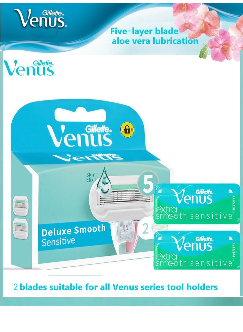 شفرات حلاقة جيليت فينوس إكسترا سموث للبشرة الحساسة للنساء - عبوتان - Image 1