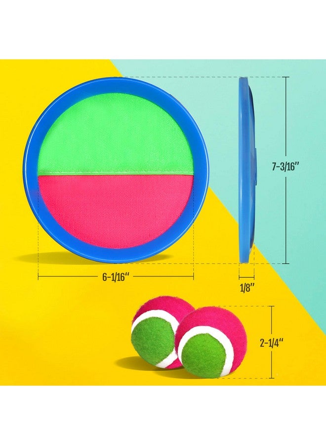 Novelty Place Novelty Place Toss and Catch Ball Set - Paddle Toss and Catch Ball Game - Classic Outdoor Beach Backyard Game for Kids & Adults - 2 Paddles, 2 Balls and 1 Storage Bag  - Image 2