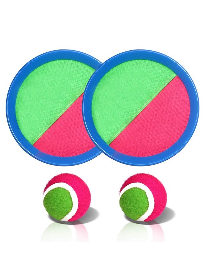 Novelty Place Novelty Place Toss and Catch Ball Set - Paddle Toss and Catch Ball Game - Classic Outdoor Beach Backyard Game for Kids & Adults - 2 Paddles, 2 Balls and 1 Storage Bag  - Image 1