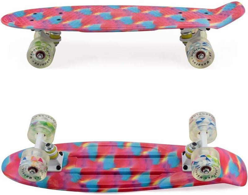 Meketec Skateboards Complete 22 Inch Mini Cruiser Retro Skateboard for Kids Boys Youths Beginners - Image 3