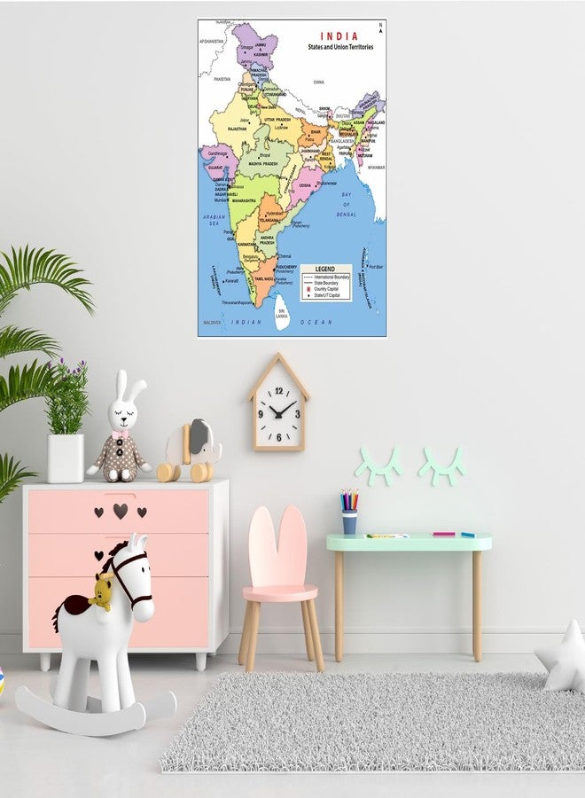 wallpics®Vinyl India Map Wall Door Sticker, 24 x 18 Inches, Multicolour - Image 4