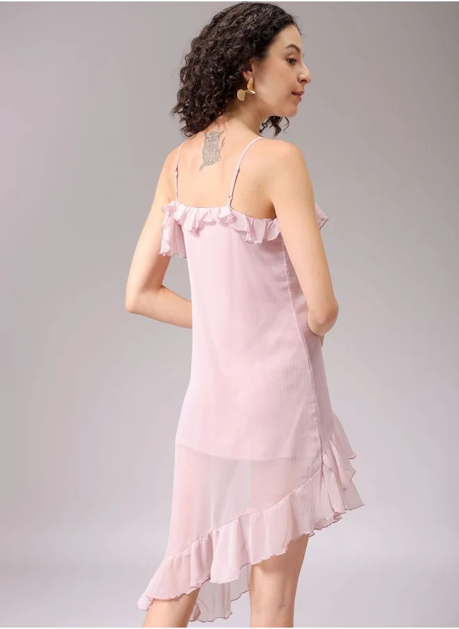 Freehand Women Fit and Flared Casual Solid Asymmetric Dress