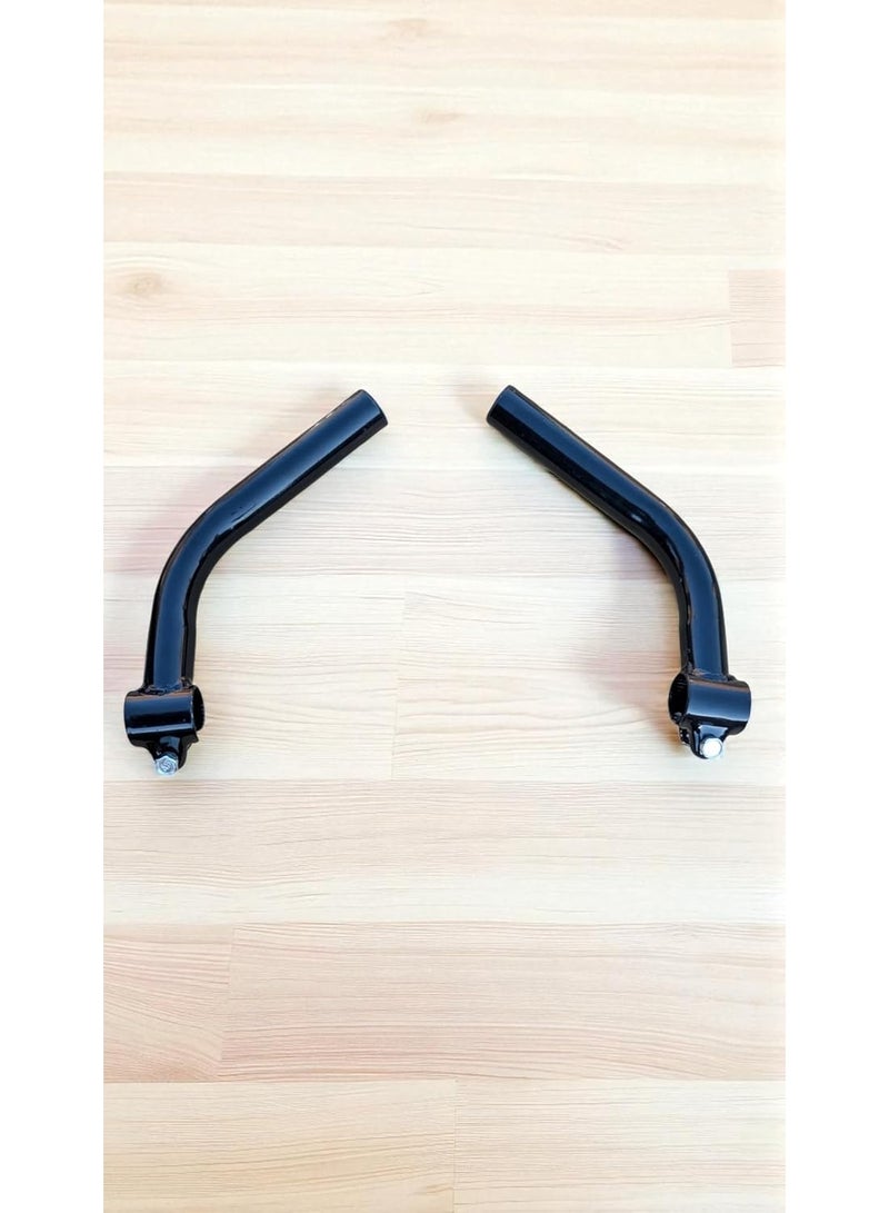 هاند بار لمقود الدراجة جانبى معكوف . مقبض جانبى بزاوية لمقود جادون الدراجة - Image 3