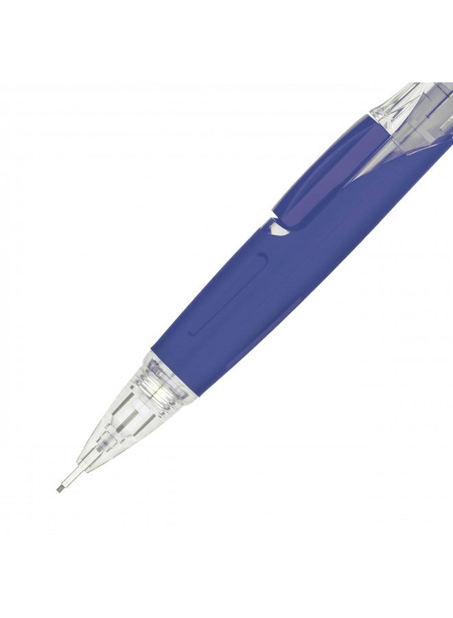 Pentel قلم رصاص ميكانيكي بنتل توست-إيراس كليك (0.7 مم) بألوان براميل زرقاء متنوعة، قد يختلف اللون، علبة من 12 (PD277TC) - Image 3