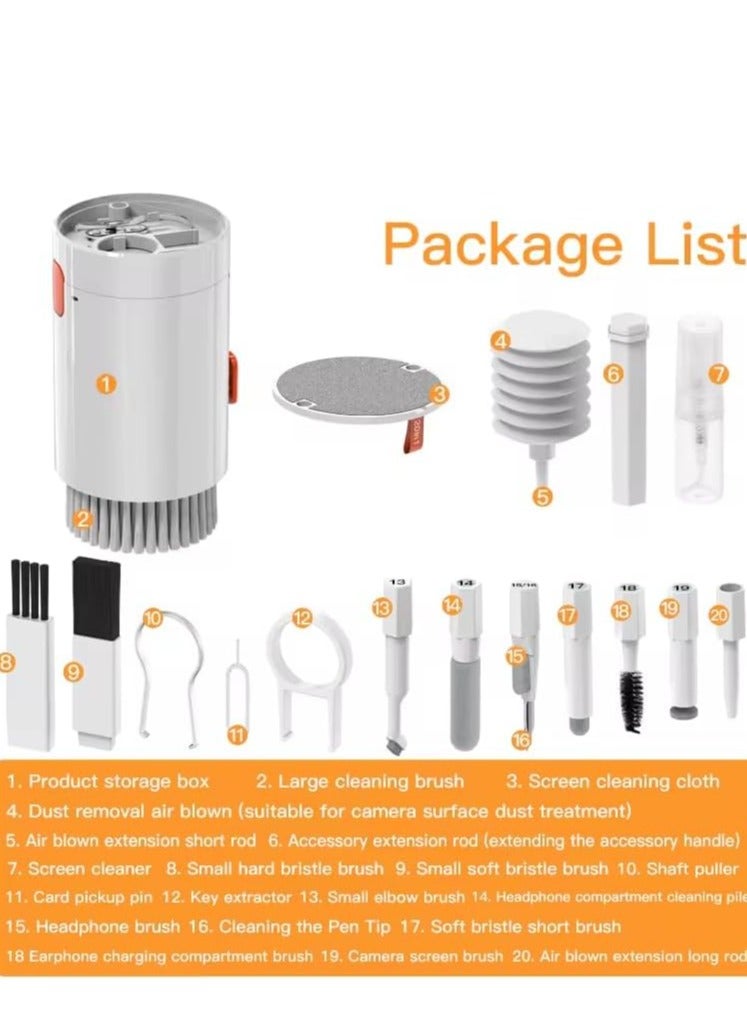 ELTRAZONE "20-Piece All-in-One Cleaning Set: Ideal for Keyboards, AirPods Pro, Laptops, Phones, and Monitors" - Image 4