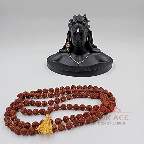 JAIPUR ACE Adiyogi Shiva Statue for Car Dash Board, Pooja & Gift, Mahadev Murti, Idol, Lord Shankara Home Office Decor (Adiyogi with Rudraksha Mala), Resin - Image 3