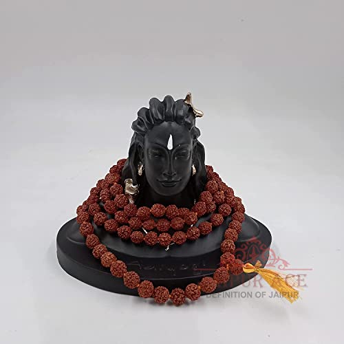 JAIPUR ACE Adiyogi Shiva Statue for Car Dash Board, Pooja & Gift, Mahadev Murti, Idol, Lord Shankara Home Office Decor (Adiyogi with Rudraksha Mala), Resin - Image 4