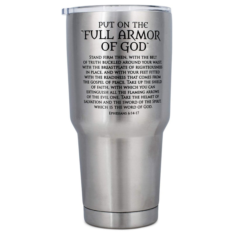 Dicksons Armor Of God Silver Toned 30 Ounce Stainless Steel Travel Tumbler - Image 3