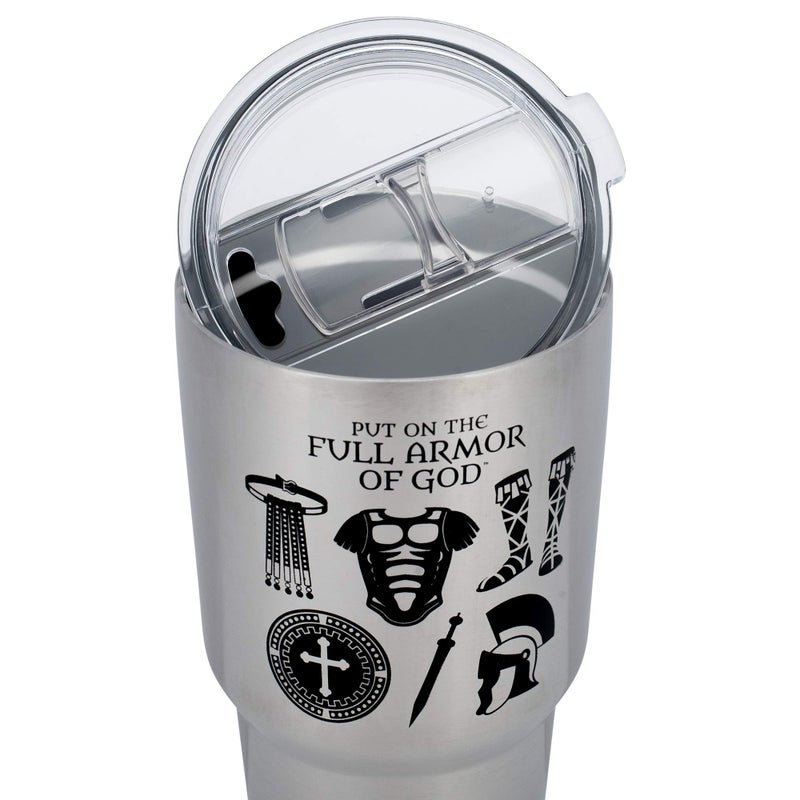 Dicksons Armor Of God Silver Toned 30 Ounce Stainless Steel Travel Tumbler - Image 4