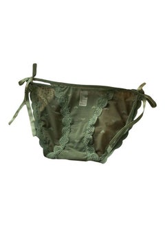 NIBEMINENT Bowknot Lace-Up Panty Green  - Image 1