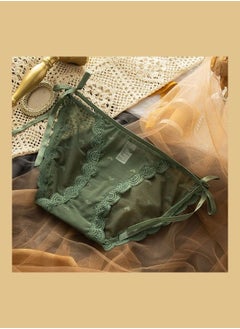 NIBEMINENT Bowknot Lace-Up Panty Green  - Image 2