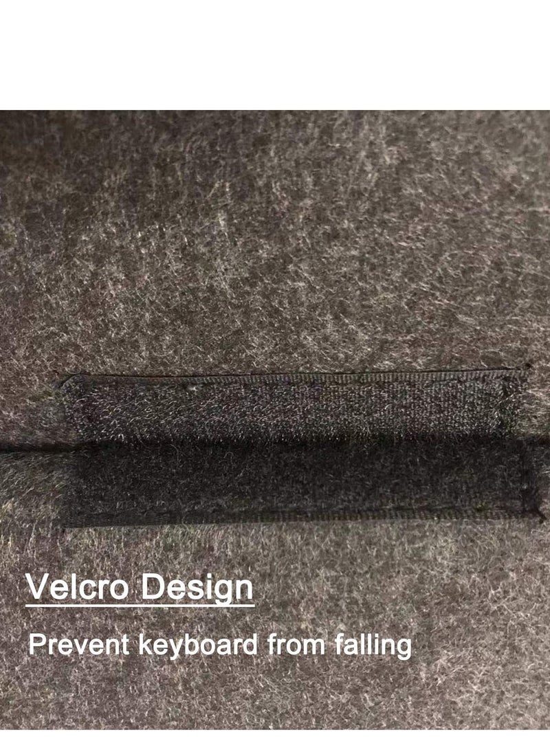 SYOSI Keyboard Cover, Keyboard Cover for Logitech K380 Bluetooth Multi-Device Wireless Keyboard Felt Travel Bag Protective Sleeve Pouch (Black) - Image 5