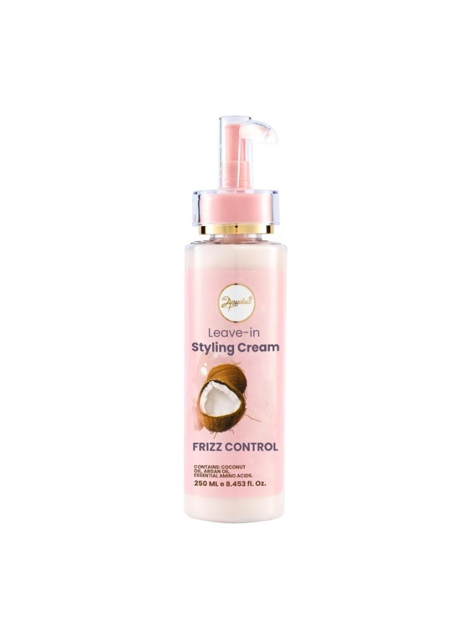 ANYELUZ ANYELUZ Daily Leave-In Conditioner Cream, Coconut & Argan Oil Formula, Frizz Control Moisturizer, Strengthening Detangler, Hydrating Hair Treatment for Curly, Dry, or Color-Treated Hair  - Image 1