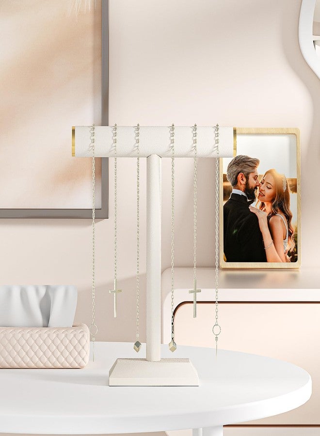 Julysky T-Bar Necklace Holder Stand,Necklace Display Stand for Selling,Necklace Organizer for Women,Necklace and Bracelet Hanger,Jewelry Stand,Necklace Storage Stand,Necklace Tree（Beige） - Image 5