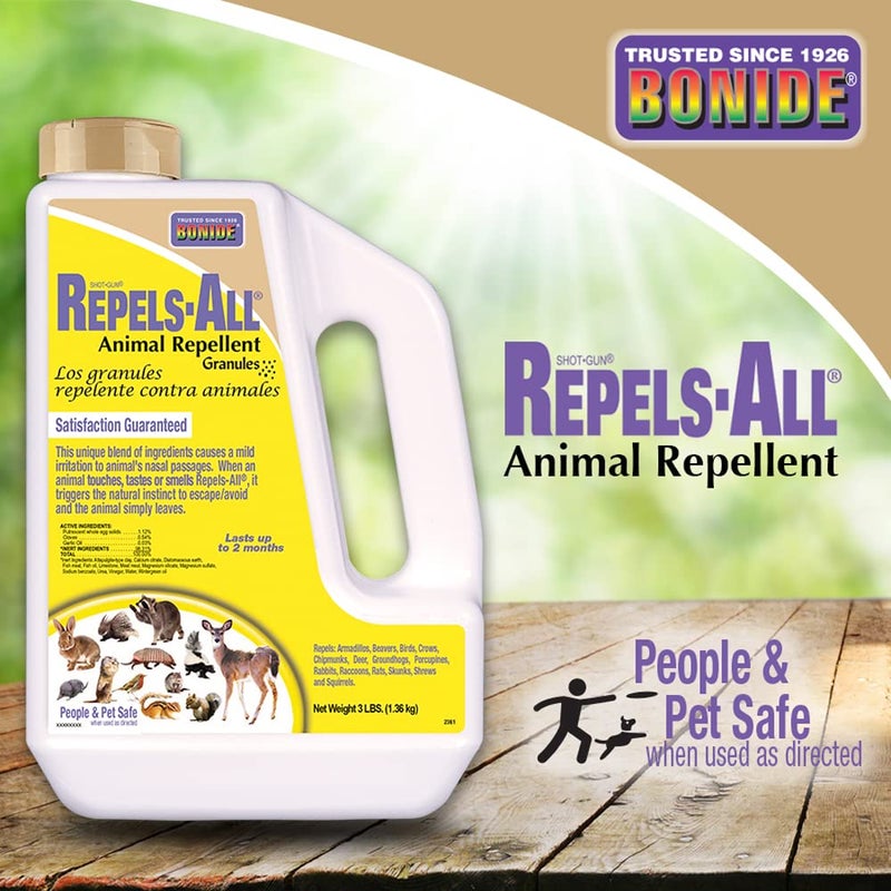 Bonide Repels-All Animal Repellent Granules, 3 lbs. Ready-to-Use Deer & Rabbit Repellent, Deter Pests from Lawn & Garden - Image 5