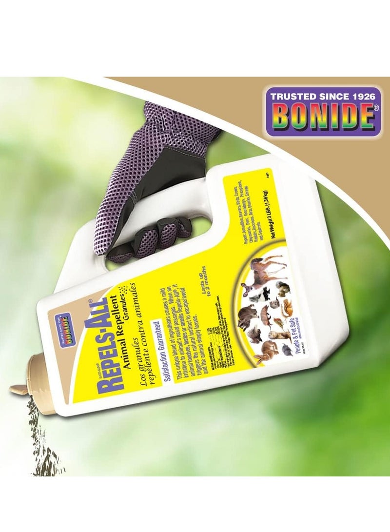 Bonide Bonide Repels-All Animal Repellent Granules, 3 lbs. Ready-to-Use Deer & Rabbit Repellent, Deter Pests from Lawn & Garden  - Image 5