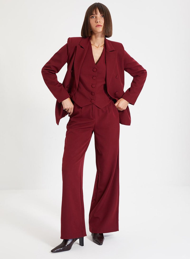 trendyol Claret Red Regular Lined Woven Blazer Jacket - Image 1