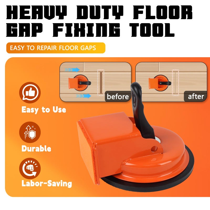 ZAPSIFOU Heavy Duty Floor Gap Fixer Tool, Plank Grabber with Suction Cup(D: 4.84 Inch), Flooring Gap Repair Tool for Wood, Tile, Vinyl, Laminate Flooring Tools, Ideal for Smooth Surfaces of 5 Inches and Above - Image 2
